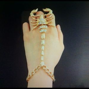 COPY - Gold Scorpion Trendy Bracelet Ring Hand Chain
